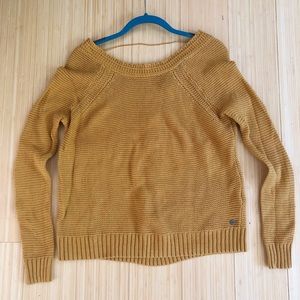 Roxy Lost Coastlines Sweater in honey mustard NWOT